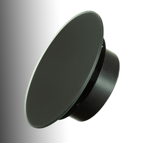 Тонкий бесшумный вытяжной вентилятор для ванной Mmotors ММР 120 матовое стекло круг чёрный