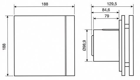 Вентилятор Soler & Palau Silent Design 100 CZ Swarovski Champagne
